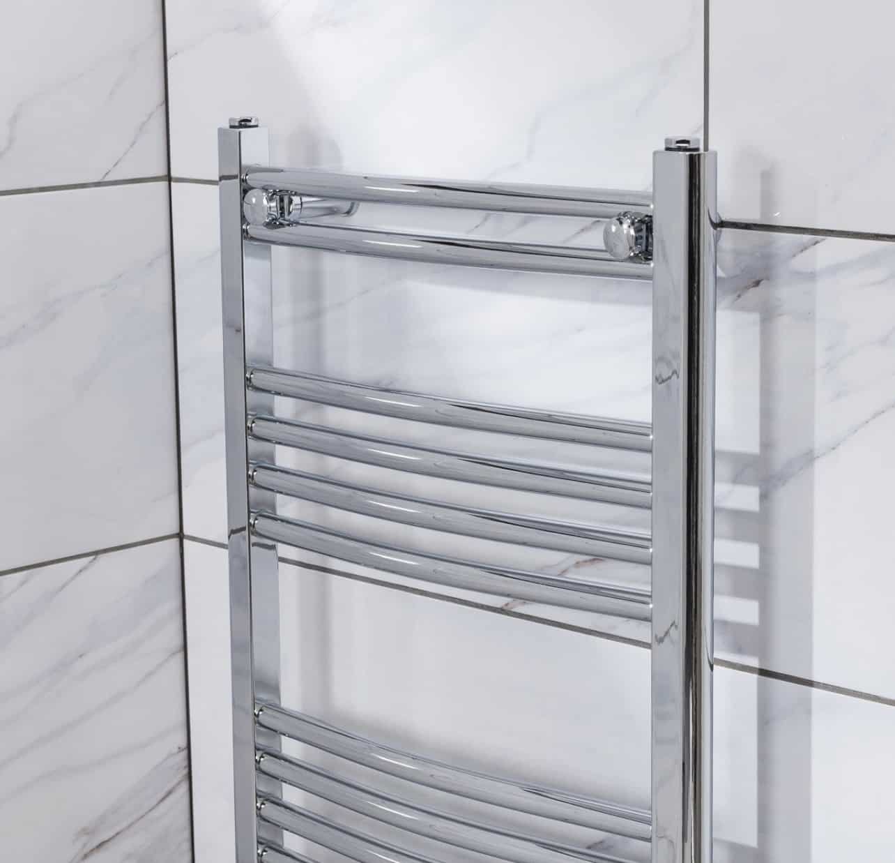 Alice chrome 1000x500mm curved ladder rail towel radiator – Ancarta ...